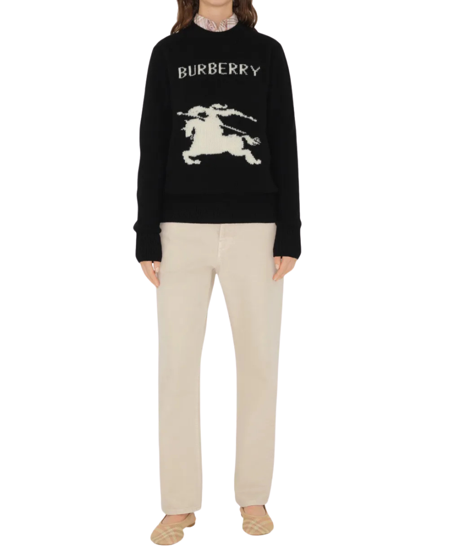 Check Horse Logo Sweater