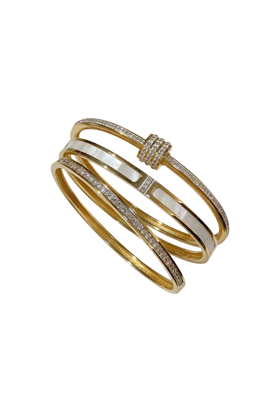 Classic Bracelet With MOTHER-OF-PEARL And ZERCONIA Detail
