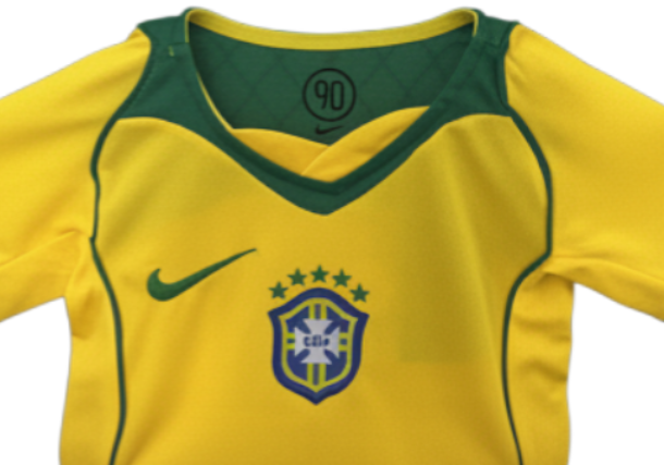 2004 Retro kit Brazil Home Jersey Kids Size
