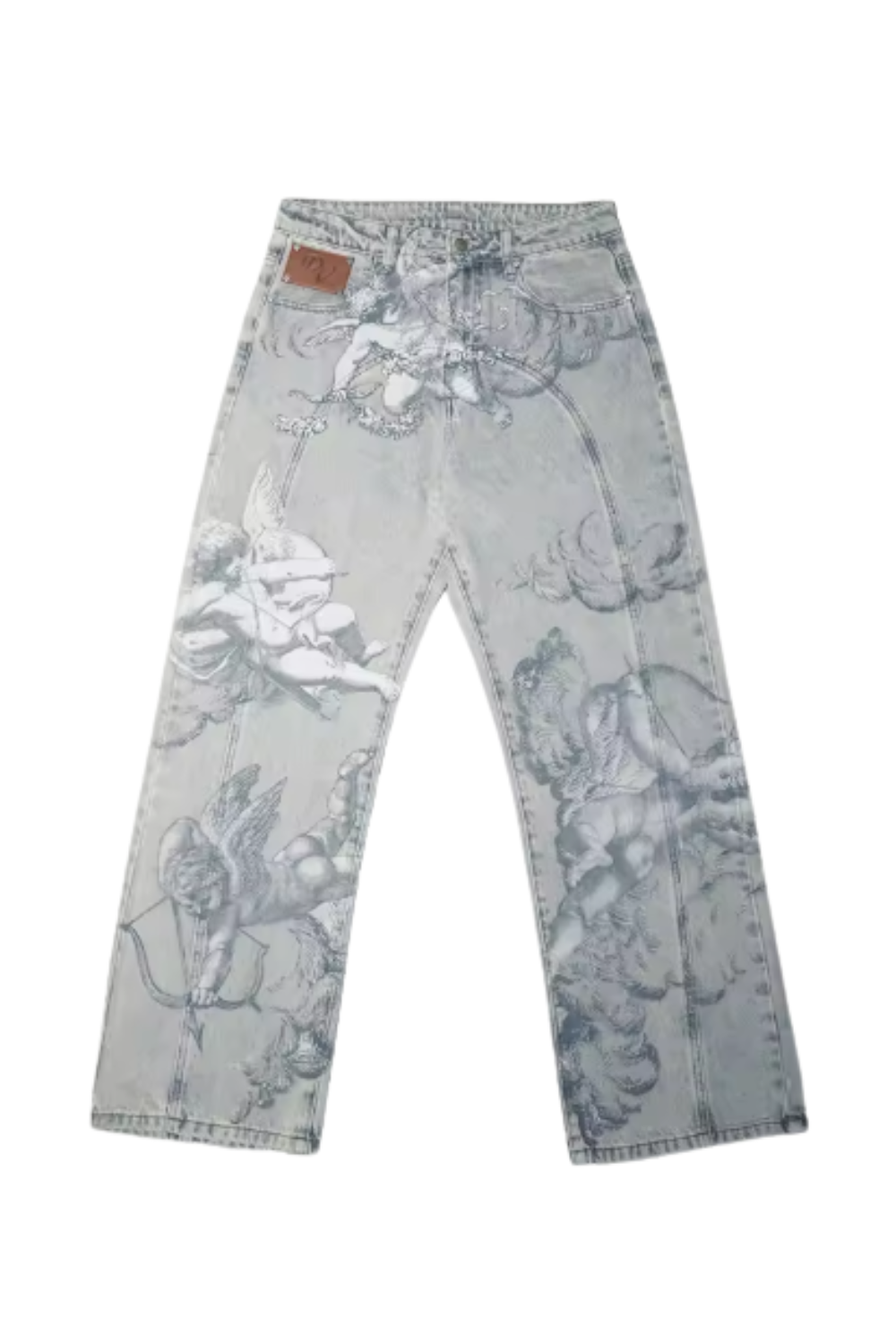 Script Straight-leg Jeans