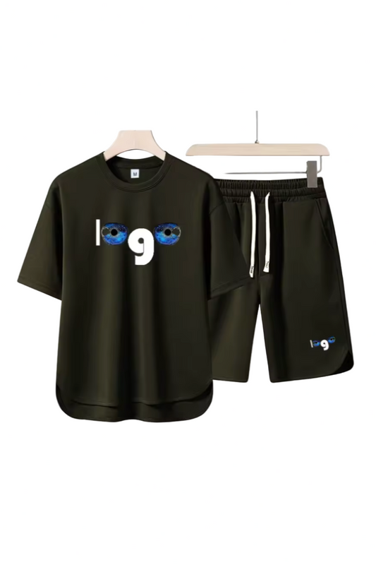 Graffiti Short Set Baby Blue