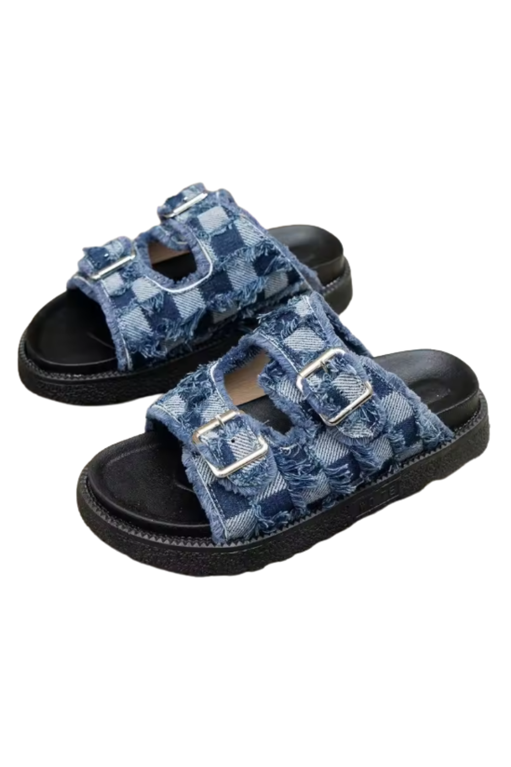 Denim Strap Sandals