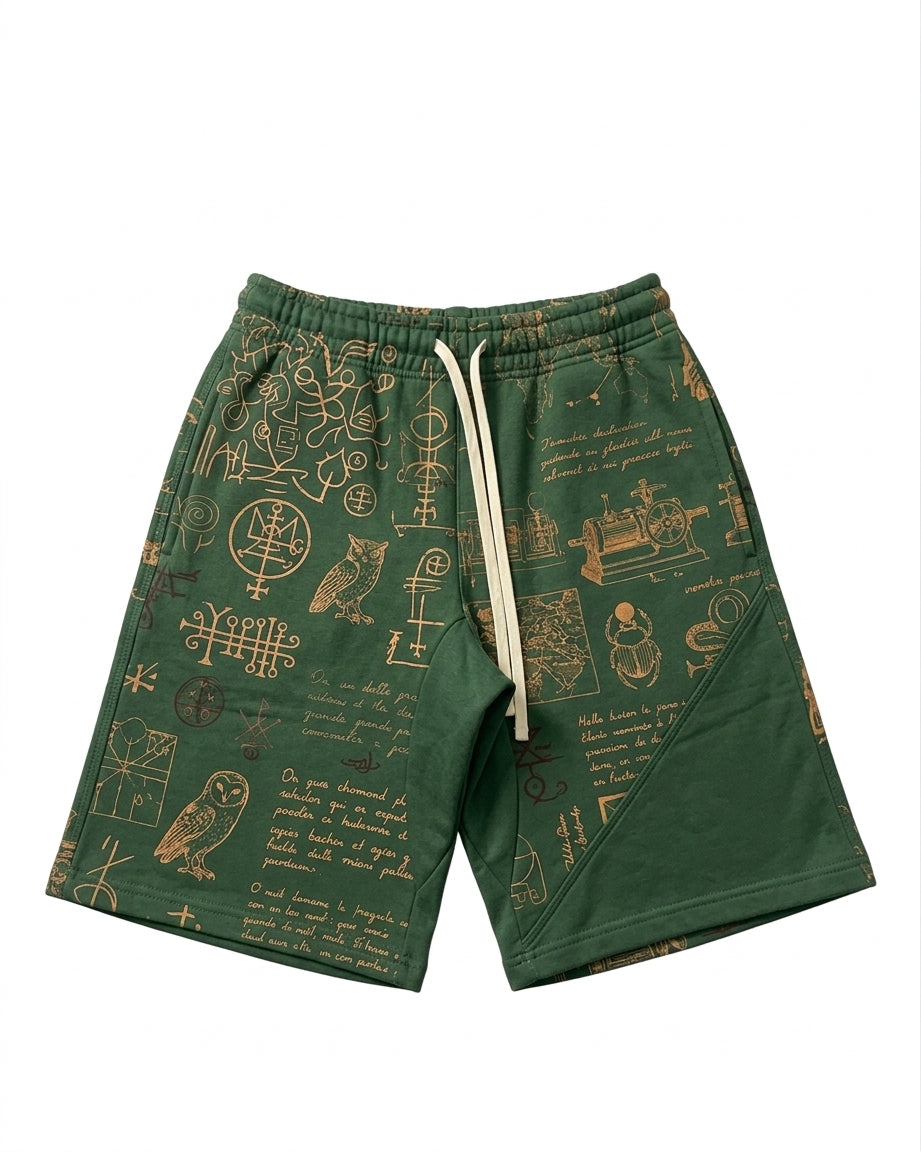 Island Green Script Shorts