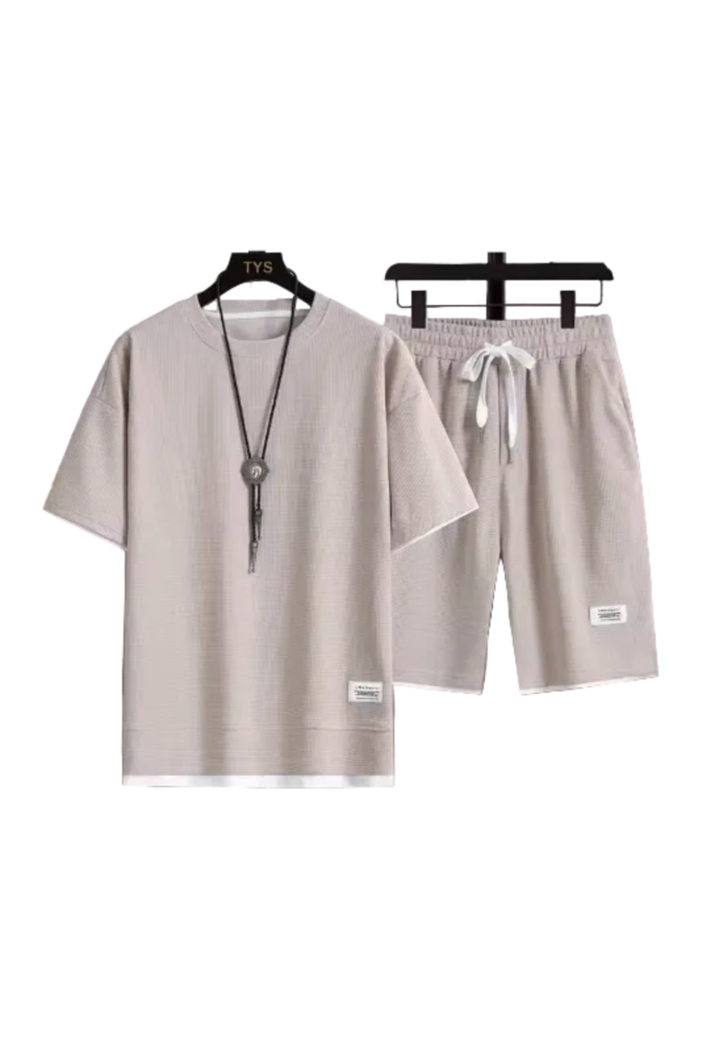 Graffiti Short Set Pink Grey