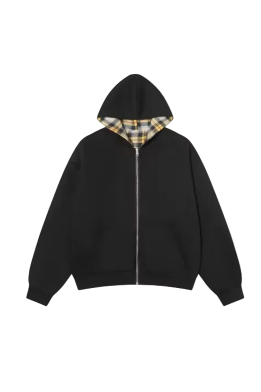 Check Zip Hoodie